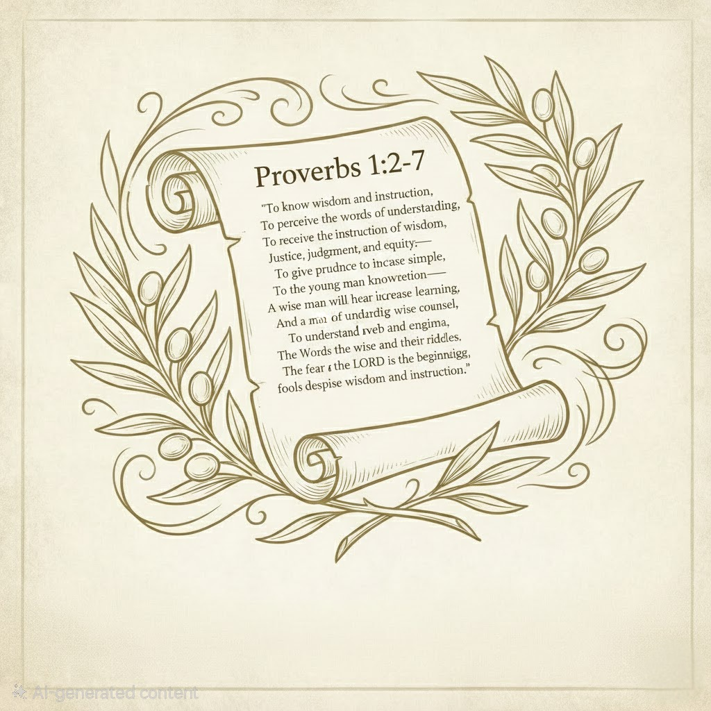 Ancient scroll with olive branches